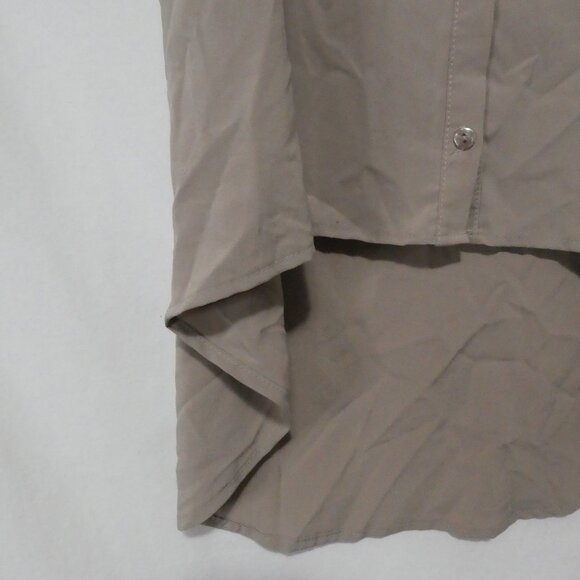 FLUO | small | Sleeveless High-Low Collared Blouse | Made In USA - Picture 6 of 15